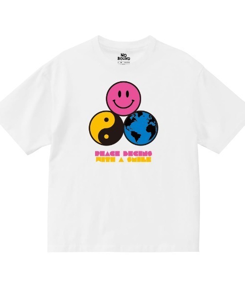 NOBOUND(ノーバウンド)の「NOBOUND(ノーバウンド) 半袖Tシャツ イラスト プリント ボックスシルエット トップス カットソー レディース ユニセックス ストリート(Tシャツ/カットソー・レディース・ホワイト/パープル/グレイッシュベージュ・S)」の2枚目の写真
