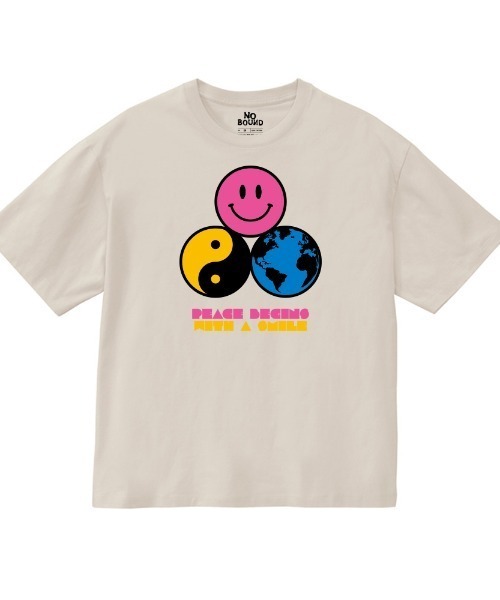 NOBOUND(ノーバウンド)の「NOBOUND(ノーバウンド) 半袖Tシャツ イラスト プリント ボックスシルエット トップス カットソー レディース ユニセックス ストリート(Tシャツ/カットソー・レディース・ホワイト/パープル/グレイッシュベージュ・S)」の3枚目の写真
