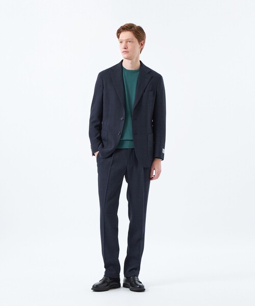 MACKINTOSH PHILOSOPHY(マッキントッシュ フィロソフィー)の「【WEB&一部店舗限定】テーラードジャージーワンタックテーパードパンツ REDA へリンボンストレッチ(その他パンツ・メンズ・ダークネイビー/ベージュ系その他7・38/40)」の13枚目の写真