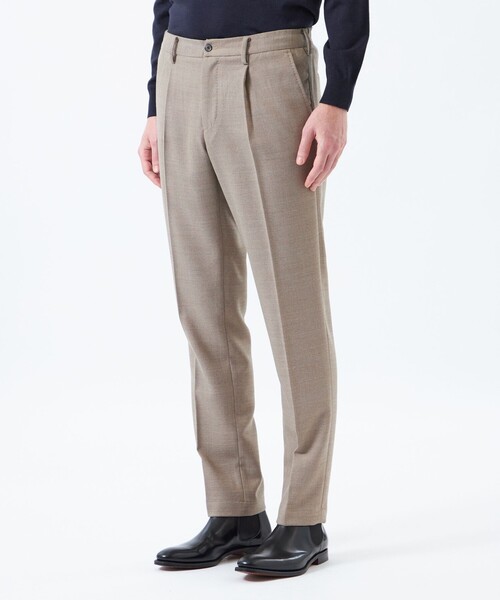MACKINTOSH PHILOSOPHY(マッキントッシュ フィロソフィー)の「【WEB&一部店舗限定】テーラードジャージーワンタックテーパードパンツ REDA へリンボンストレッチ(その他パンツ・メンズ・ダークネイビー/ベージュ系その他7・38/40)」の11枚目の写真