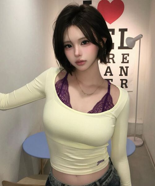 EYEER（イワイイアル）の「レースレイヤード長袖トップス - ブラウン（Tシャツ/カットソー・レディース・その他・SMALL）」の20枚目の写真