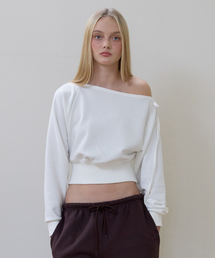 ROSEFRANTZ | Wide Off-Shoulder Sweatshirt [Ivory](スウェット)