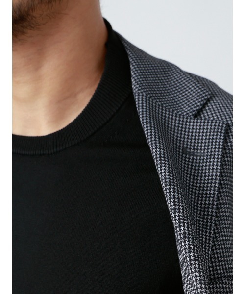 SUIT SQUARE(スーツスクエア)の「オフィニット/クルーネックニット/長袖/ウォッシャブル/ポリエステル天竺/無地(ニット/セーター・メンズ・モカ/ホワイト/ブラック・LL/L/M/S)」の5枚目の写真