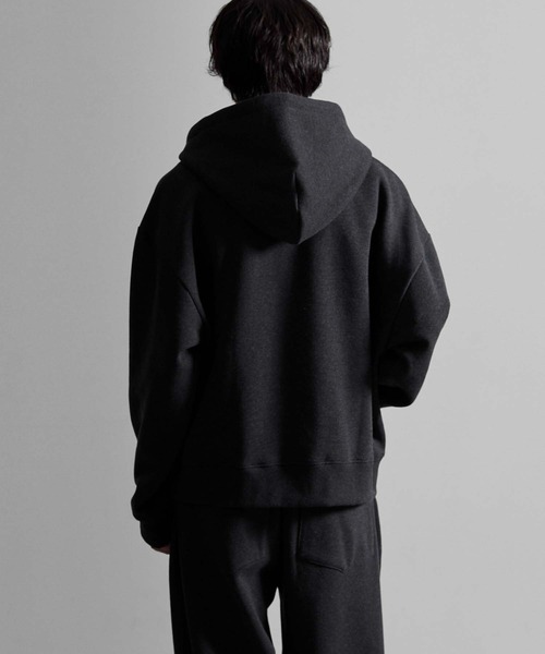RUUBON(ルーボン)の「【RUUBON】brushed lining henley neck hoodie / 裏起毛ヘンリーネックパーカー(パーカー・メンズ・ダークグレー/グレー・L/M/S)」の12枚目の写真