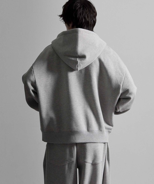 RUUBON(ルーボン)の「【RUUBON】brushed lining henley neck hoodie / 裏起毛ヘンリーネックパーカー(パーカー・メンズ・ダークグレー/グレー・L/M/S)」の16枚目の写真