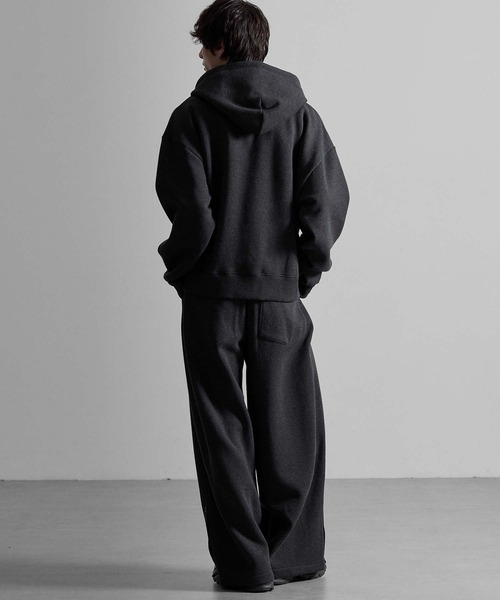 RUUBON(ルーボン)の「【RUUBON】brushed lining henley neck hoodie / 裏起毛ヘンリーネックパーカー(パーカー・メンズ・ダークグレー/グレー・L/M/S)」の21枚目の写真