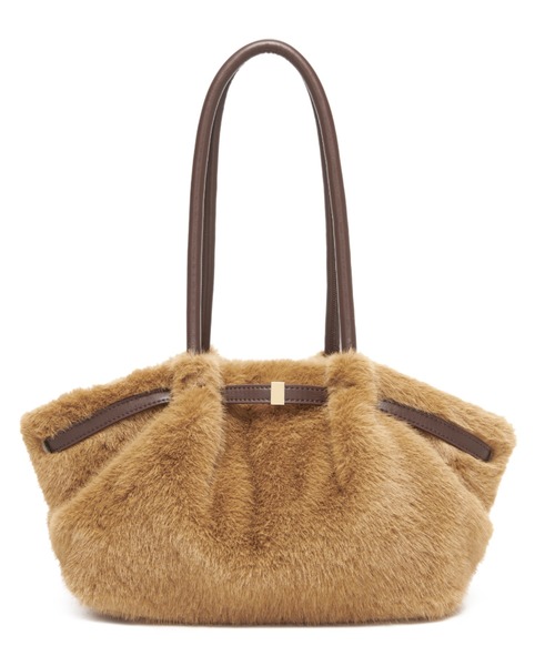 GUSCIO(グッシオ)の「【グッシオベーシック】フェイクファー ベルテッド トートバッグ / ハンドバッグ(トートバッグ・レディース・ブラック/ブラウン/アイボリー/キャメル・FREE)」の4枚目の写真