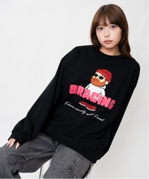 ユニークおじさん サガラ刺繍裏毛トレーナー|全4色