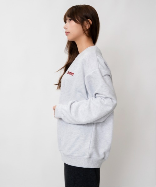 GORGE(ゴージ)の「ユニークおじさん サガラ刺繍裏毛トレーナー|全4色(スウェット・レディース・チャコール/オートミール/グリーン/ブラック・F)」の18枚目の写真