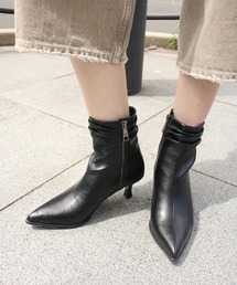 【MAISON MAVERICK PRESENTS】Scrunch Leather Ankle Boots