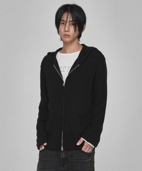 KICHUL（キチョル）の「モノニットジップフーディ（ブラック）（パーカー・レディース・その他・SMALL/MEDIUM/LARGE）」の2枚目の写真
