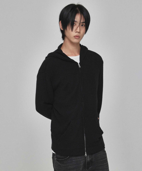 KICHUL（キチョル）の「モノニットジップフーディ（ブラック）（パーカー・レディース・その他・SMALL/MEDIUM/LARGE）」の3枚目の写真