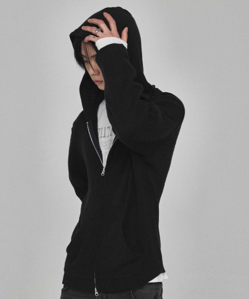 KICHUL（キチョル）の「モノニットジップフーディ（ブラック）（パーカー・レディース・その他・SMALL/MEDIUM/LARGE）」の4枚目の写真
