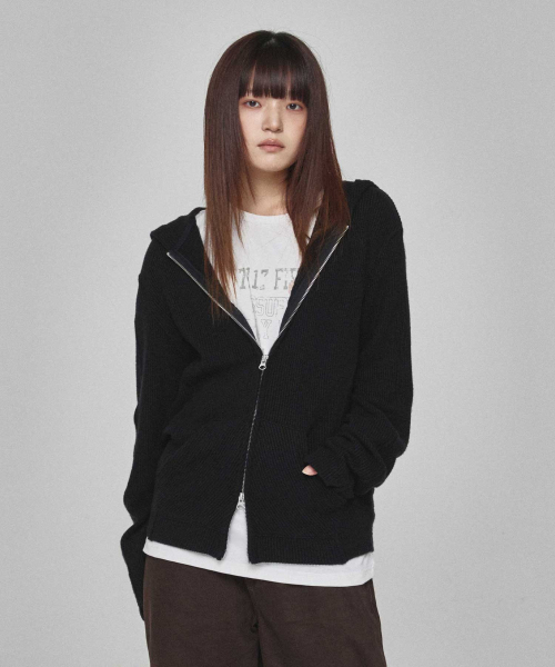 KICHUL（キチョル）の「モノニットジップフーディ（ブラック）（パーカー・レディース・その他・SMALL/MEDIUM/LARGE）」の5枚目の写真