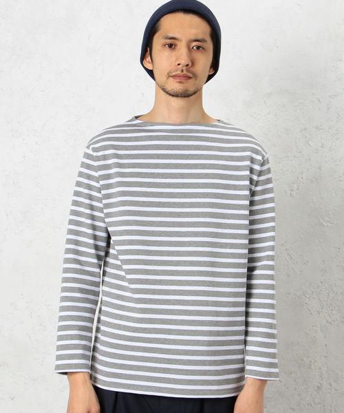 green label relaxing（グリーンレーベルリラクシング）の「[セントジェームス] SAINTJAMES OUESSANT ボーダー 16（Tシャツ/カットソー・メンズ・ホワイト/グレー/ネイビー・SMALL/X-SMALL/MEDIUM）」の13枚目の写真