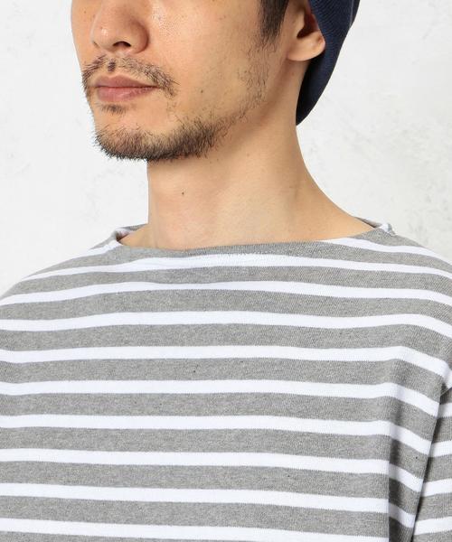 green label relaxing（グリーンレーベルリラクシング）の「[セントジェームス] SAINTJAMES OUESSANT ボーダー 16（Tシャツ/カットソー・メンズ・ホワイト/グレー/ネイビー・SMALL/X-SMALL/MEDIUM）」の16枚目の写真