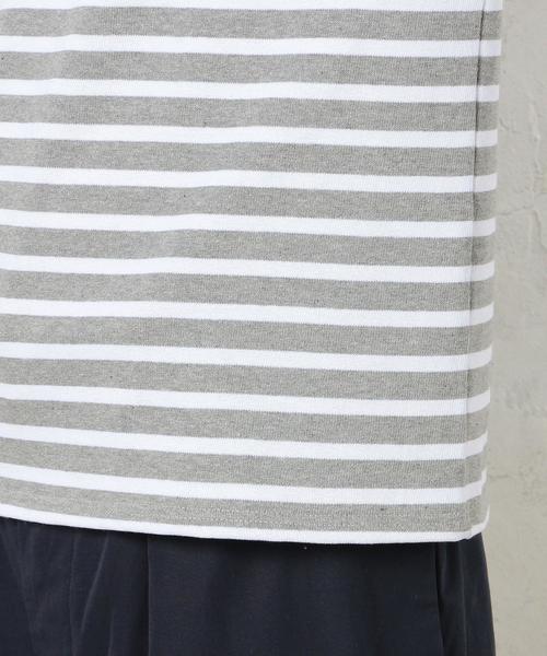 green label relaxing（グリーンレーベルリラクシング）の「[セントジェームス] SAINTJAMES OUESSANT ボーダー 16（Tシャツ/カットソー・メンズ・ホワイト/グレー/ネイビー・SMALL/X-SMALL/MEDIUM）」の6枚目の写真