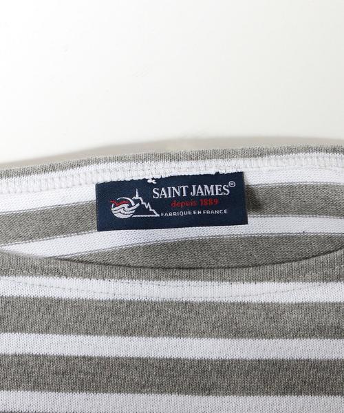 green label relaxing（グリーンレーベルリラクシング）の「[セントジェームス] SAINTJAMES OUESSANT ボーダー 16（Tシャツ/カットソー・メンズ・ホワイト/グレー/ネイビー・SMALL/X-SMALL/MEDIUM）」の8枚目の写真