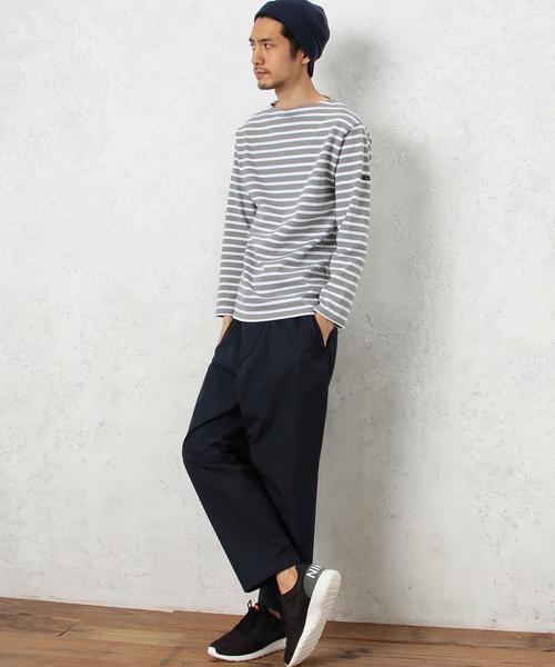 green label relaxing（グリーンレーベルリラクシング）の「[セントジェームス] SAINTJAMES OUESSANT ボーダー 16（Tシャツ/カットソー・メンズ・ホワイト/グレー/ネイビー・SMALL/X-SMALL/MEDIUM）」の9枚目の写真
