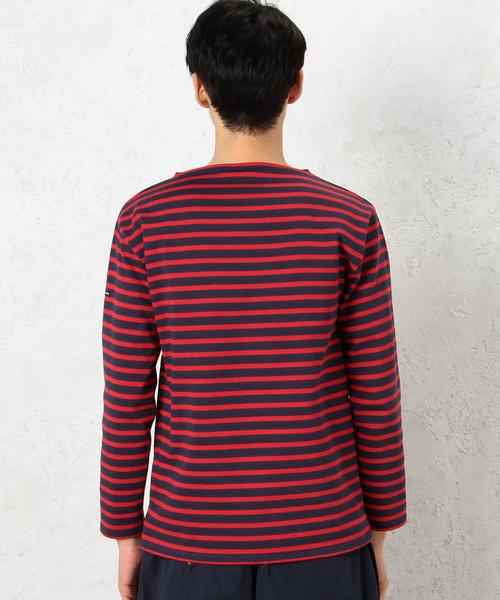 green label relaxing（グリーンレーベルリラクシング）の「[セントジェームス] SAINTJAMES OUESSANT ボーダー 16（Tシャツ/カットソー・メンズ・ホワイト/グレー/ネイビー・SMALL/X-SMALL/MEDIUM）」の4枚目の写真