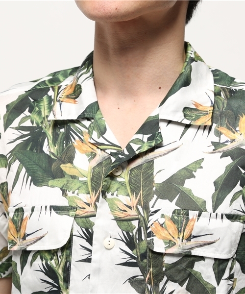 BHY-biography(ビーエイチワイバイオグラフィー)の「80/1 SATIN ALOHA /サテンアロハシャツ(シャツ/ブラウス・メンズ・ホワイト・44)」の8枚目の写真
