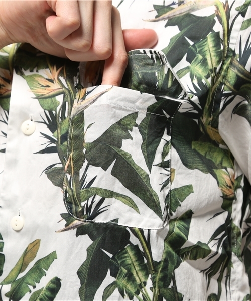 BHY-biography(ビーエイチワイバイオグラフィー)の「80/1 SATIN ALOHA /サテンアロハシャツ(シャツ/ブラウス・メンズ・ホワイト・44)」の2枚目の写真