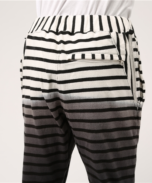 ALDIES（アールディーズ）の「【SPACELORZ】GD BORDER PANTS グラデーション ボーダー クロップドパンツ（その他パンツ・メンズ・パープル/ブラック・SMALL/LARGE/MEDIUM）」の12枚目の写真