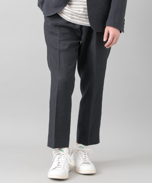 URBAN RESEARCH(アーバンリサーチ)の「UR リネンキャンバスクロップドトラウザー(その他パンツ・メンズ・ネイビー/ベージュ/ホワイト・MEDIUM/LARGE)」の3枚目の写真