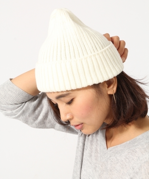 GLOBAL WORK（グローバルワーク）の「リブニットワッチ/725278（ニットキャップ/ビーニー・レディース・ネイビー/ダークグレー/ブラック/ホワイト/ワインレッド・FREE）」の2枚目の写真