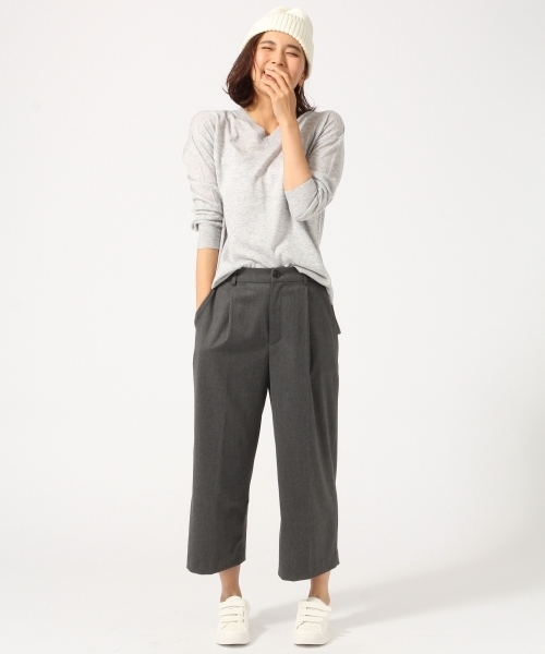 GLOBAL WORK（グローバルワーク）の「リブニットワッチ/725278（ニットキャップ/ビーニー・レディース・ネイビー/ダークグレー/ブラック/ホワイト/ワインレッド・FREE）」の6枚目の写真