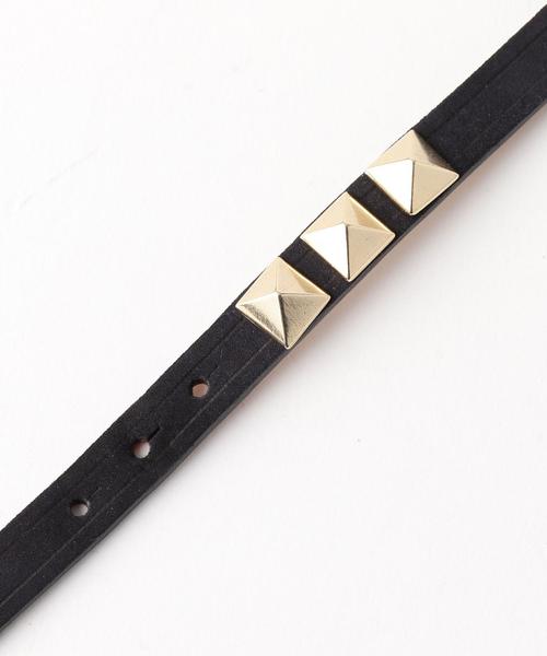 BEAUTY&YOUTH UNITED ARROWS(ビューティーアンドユースユナイテッドアローズ)の「<MAISON BOINET>スタッズブレスレット◆(ブレスレット・レディース・ダークブラウン/ネイビー・FREE)」の4枚目の写真