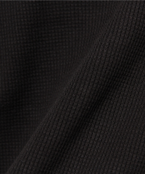 NOT RIGID(ノットリジット)の「【BS】ワッフルロング丈長袖カットソー(Tシャツ/カットソー・メンズ・ブラック/ライトピンク/ネイビー/ホワイト/杢グレー/アイボリー・MEDIUM/LARGE)」の7枚目の写真