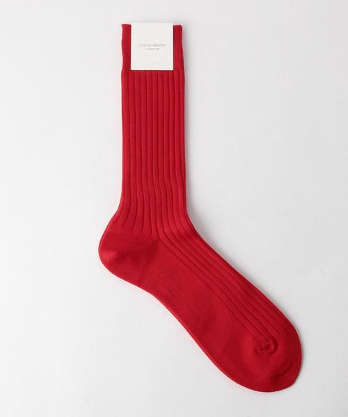 UNITED ARROWS（ユナイテッドアローズ）の「UDET べーシック リブ ソックス ◆（ソックス/靴下・メンズ・オフホワイト/ブラック/レッド/ケリー/コバルトブルー/ネイビー・FREE）」の6枚目の写真