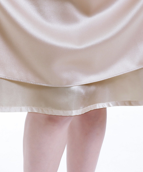 PourVous(プールヴー)の「ハイネック レース 結婚式 ワンピースドレス 大きいサイズ 対応 フォーマル オケージョンドレス お呼ばれ 二次会 成人式 (ドレス・レディース・ピンクベージュ/ネイビー/ベージュ/アイボリー・M/S)」の22枚目の写真