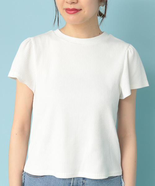 mystic（ミスティック）の「リブハイネックT（Tシャツ/カットソー・レディース・ベージュ/ネイビー/オフホワイト/グレー/ブラック・FREE）」の10枚目の写真