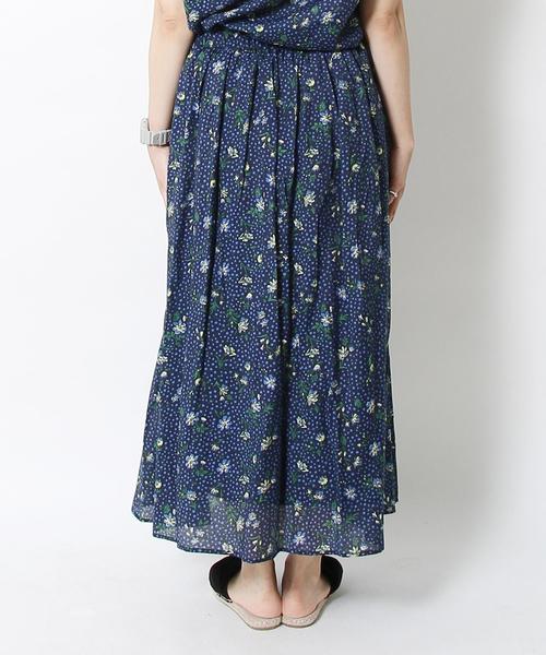 coen（コーエン）の「ヴィンテージサテンフラワープリントマキシスカート（スカート・レディース・グレー/ネイビー・FREE）」の16枚目の写真