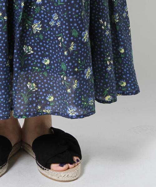 coen（コーエン）の「ヴィンテージサテンフラワープリントマキシスカート（スカート・レディース・グレー/ネイビー・FREE）」の11枚目の写真