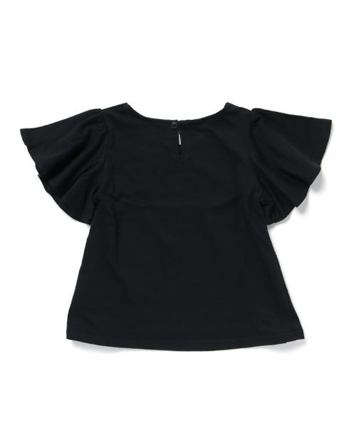 GLOBAL WORK（グローバルワーク）の「【キッズ】ハナシシュウソデフリルＴシャツ半袖/761689（Tシャツ/カットソー・キッズ・ブラック/ホワイト/その他1/ライトパープル・LARGE/SMALL/X-LARGE/XX-LARGE/MEDIUM）」の5枚目の写真