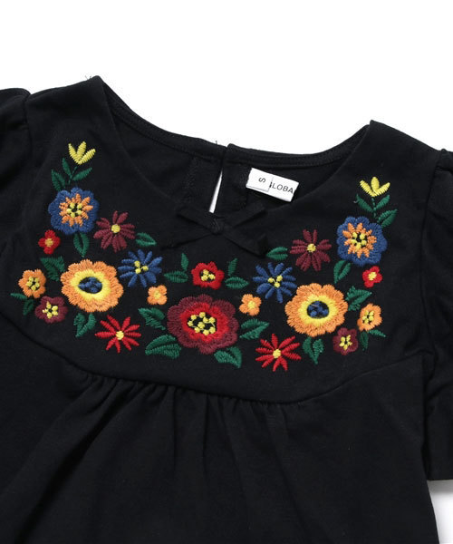 GLOBAL WORK（グローバルワーク）の「【キッズ】ハナシシュウソデフリルＴシャツ半袖/761689（Tシャツ/カットソー・キッズ・ブラック/ホワイト/その他1/ライトパープル・LARGE/SMALL/X-LARGE/XX-LARGE/MEDIUM）」の6枚目の写真