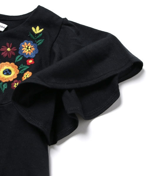 GLOBAL WORK（グローバルワーク）の「【キッズ】ハナシシュウソデフリルＴシャツ半袖/761689（Tシャツ/カットソー・キッズ・ブラック/ホワイト/その他1/ライトパープル・LARGE/SMALL/X-LARGE/XX-LARGE/MEDIUM）」の7枚目の写真