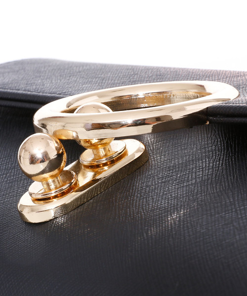 PourVous（プールヴー）の「リングクリップクラッチバッグ お呼ばれ 結婚式 オケージョン 同窓会（クラッチバッグ・レディース・ピンク/ブラック/ベージュ・FREE）」の12枚目の写真