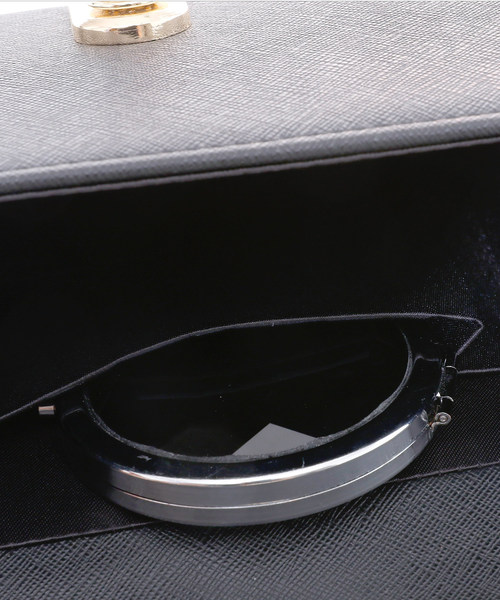 PourVous（プールヴー）の「リングクリップクラッチバッグ お呼ばれ 結婚式 オケージョン 同窓会（クラッチバッグ・レディース・ピンク/ブラック/ベージュ・FREE）」の10枚目の写真