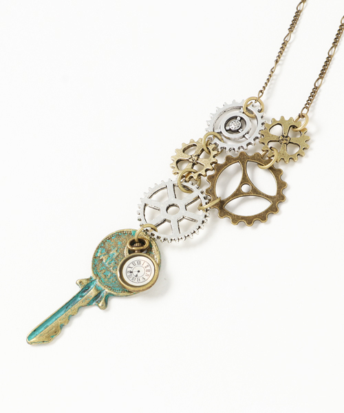 an meets zakka（アンミツザッカ）の「an meets zakka 歯車ネックレス / メンズ レディース ユニセックス（ネックレス・レディース・ゴールド・ONE SIZE）」の3枚目の写真