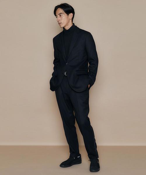 EN ROUTE（アンルート）の「ウールサージサイドテープパンツ（スラックス・メンズ・ブラック/ネイビー・1/2/3/4）」の12枚目の写真