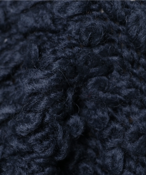 earth music&ecology（アースミュージックアンドエコロジー）の「・ループ編みショートニットカーディガン（カーディガン/ボレロ・レディース・ネイビー/アイボリー/ライトピンク/グレイッシュベージュ・FREE）」の10枚目の写真