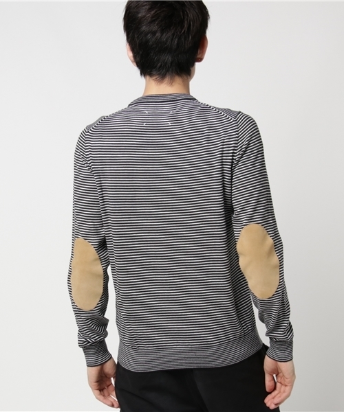 Maison Margiela エルボーパッチ セーター ボーダー L AMERICAN RAG CIE（アメリカンラグシー）の「MAISON MARGIELA
