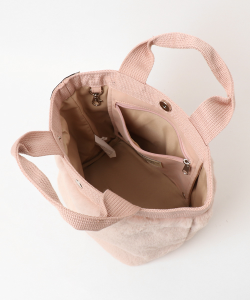 KOBE LETTUCE(コウベレタス)の「エコファートートバッグ(トートバッグ・レディース・ブラック/ベージュ/グレー/ピンク/アイボリー/モカ/レオパード・FREE)」の13枚目の写真