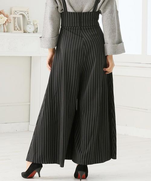 Doula Doula（ドゥーラドゥーラ）の「ストライプワイドサロペット（サロペット/オーバーオール・レディース・ベージュ/ブラック・M/L）」の15枚目の写真