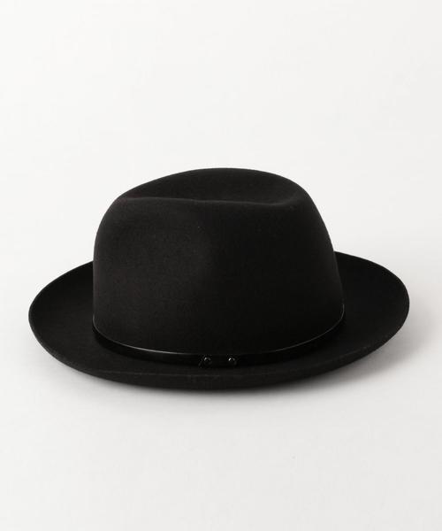 KIJIMA TAKAYUKI（キジマ　タカユキ）の「＜KIJIMA TAKAYUKI(キジマ タカユキ)＞ LEATHER RBN HAT ◆（ハット・メンズ・グレー/ブラック・2/1/3）」の3枚目の写真