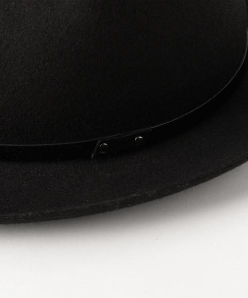 KIJIMA TAKAYUKI（キジマ　タカユキ）の「＜KIJIMA TAKAYUKI(キジマ タカユキ)＞ LEATHER RBN HAT ◆（ハット・メンズ・グレー/ブラック・2/1/3）」の6枚目の写真